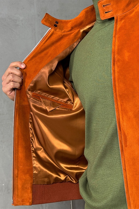 Мужская кожаная куртка Prada premium