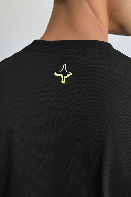 Мужская чёрная футболка Dior x Lewis Hamilton