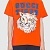 Оранжевая оверсайз футболка Gucci Tiger logo print