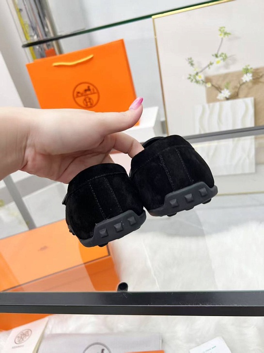 Женские замшевые лоферы Hermes