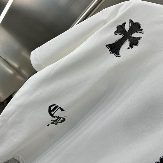 Белая оверсайз футболка Chrome Hearts Premium