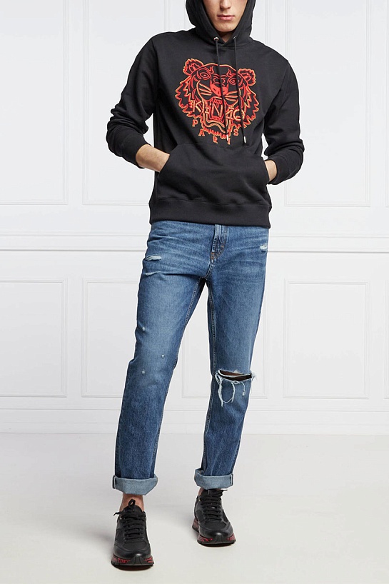 Мужское чёрное худи Kenzo The Year of the Tiger