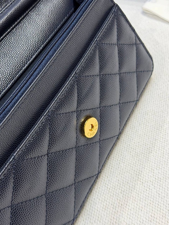 Кожаная сумка Chanel Wallet on Chain premium 19x12x4 см