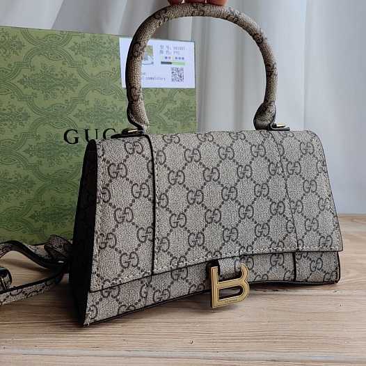 Сумка Gucci x Balenciaga Hourglass Hacker Aria Supreme 23x13 см   