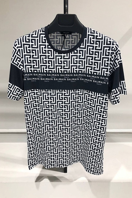 Мужская футболка Balmain monogram-print