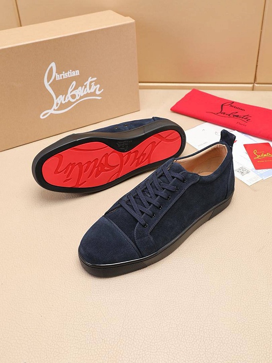 Замшевые кроссовки Christian Louboutin Louis Junior