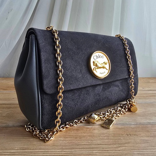 Замшевая сумка Chloe Small Heritage 28x17 см