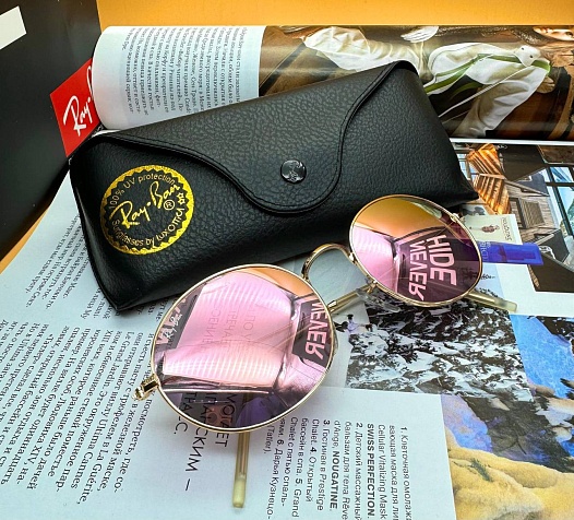 Солнцезащитные очки Ray-Ban Oval Metal - Pink Mirrored   