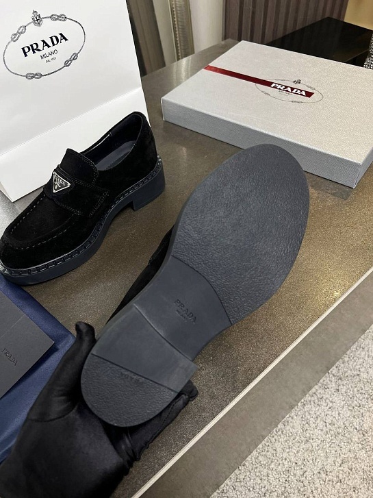 Мужские замшевые лоферы Prada premium
