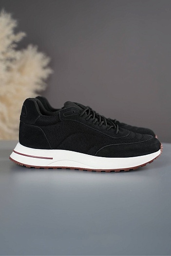 Мужские кроссовки Loro Piana Week End Walk - Black   