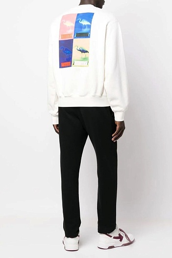 Мужской белый свитшот Heron Preston Multi Heron Censored   