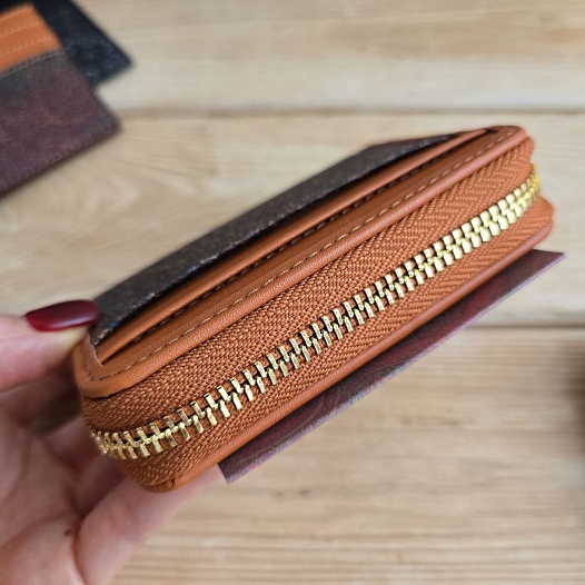 Кожаный кошелёк Etro с узором пейсли 11x8 см   