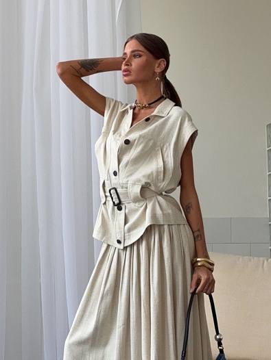 Женский костюм бежевого цвета Loro Piana   
