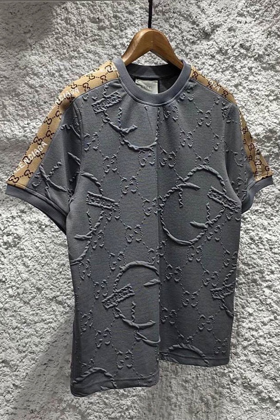 Мужская серая футболка Gucci x Balenciaga Collaboration