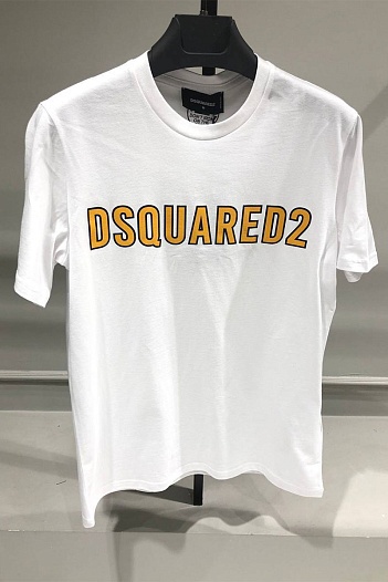 Белая мужская футболка Dsquared2   