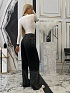 Женские джинсы со старазами Balenciaga чёрного цвета