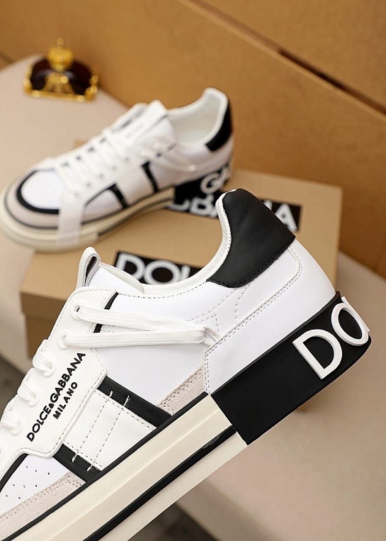 Женские кожаные кроссовки Dolce & Gabbana