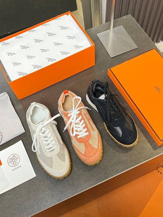Женские комбинированные кроссовки Hermes Premium
