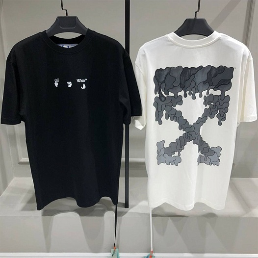 Белая оверсайз футболка Off-White 21SS Black Marker   