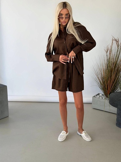 Коричневый женский костюм Zimmermann premium   