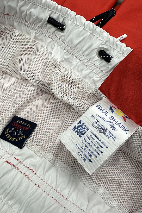 Мужские красные шорты Paul & Shark logo-patch
