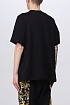 Мужская чёрная футболка Versace Jeans Couture V-emblem