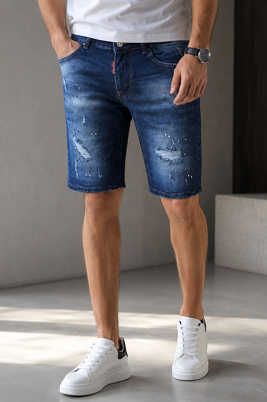 Джинсовые мужские шорты Dsquared2 Squid Game - Navy