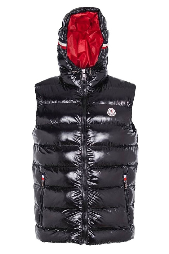 Мужской брендовый жилет Moncler чёрного цвета
