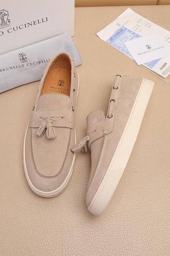 Мужские замшевые лоферы Brunello Cucinelli