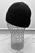 Мужская чёрная шапка Paul & Shark wool ribbed