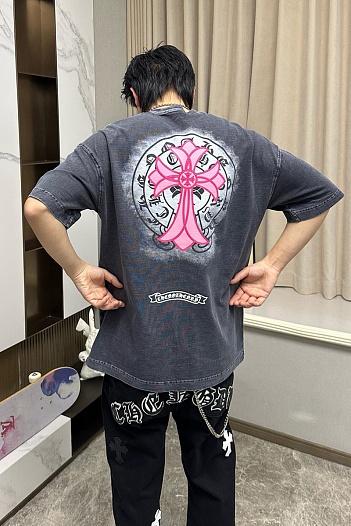 Серая оверсайз футболка Gothic logo   