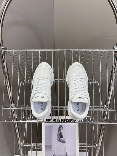 Женские белые кроссовки Celine   