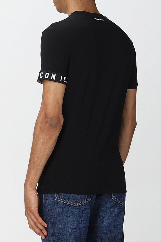 Футболка чёрного цвета Dsquared2 logoed band