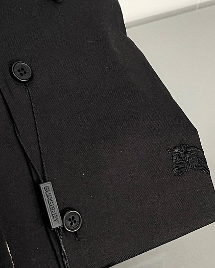 Мужская рубашка Burberry logo-embroidered - Black   