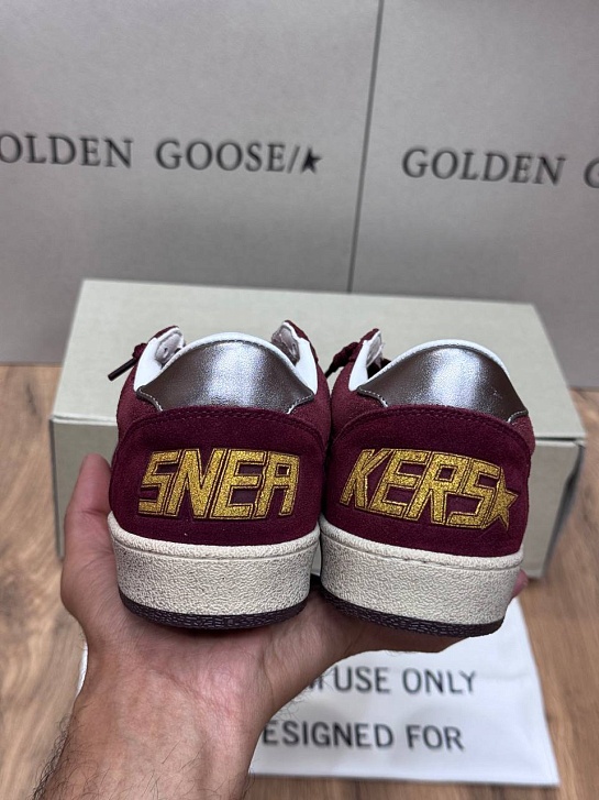 Женские замшевые кроссовки Golden Goose Ball Star premium