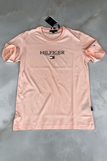 Мужская розовая футболка Tommy Hilfiger   