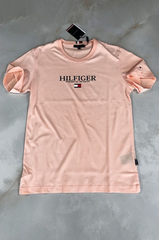 Мужская розовая футболка Tommy Hilfiger
