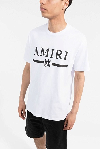 Белая мужская футболка Amiri MA bar   