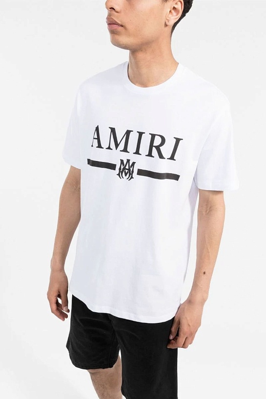 Белая мужская футболка Amiri MA bar