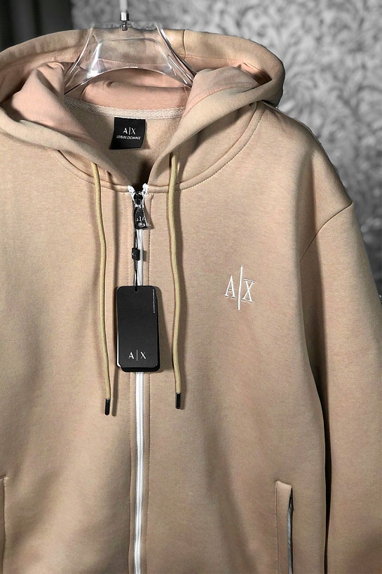 Утеплённая кофта на флисе Armani Exchange - Beige