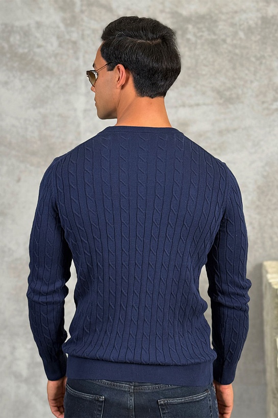 Мужской джемпер Polo Ralph Lauren cable-knit - Navy