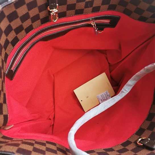Женская кожаная сумка Louis Vuitton Neverfull Articles de Voyage 45x31 см (2 расцветки)