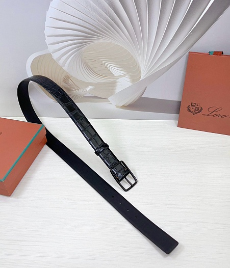 Кожаный ремень Loro Piana Premium (ширина 3.5 см)   