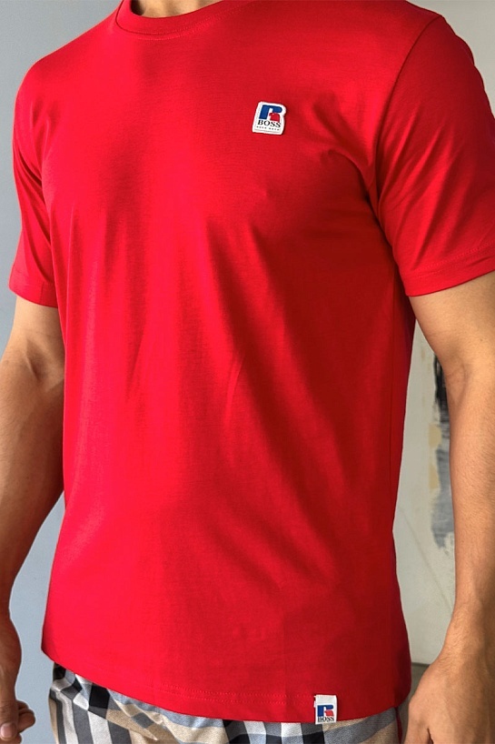 Мужская красная футболка Hugo Boss