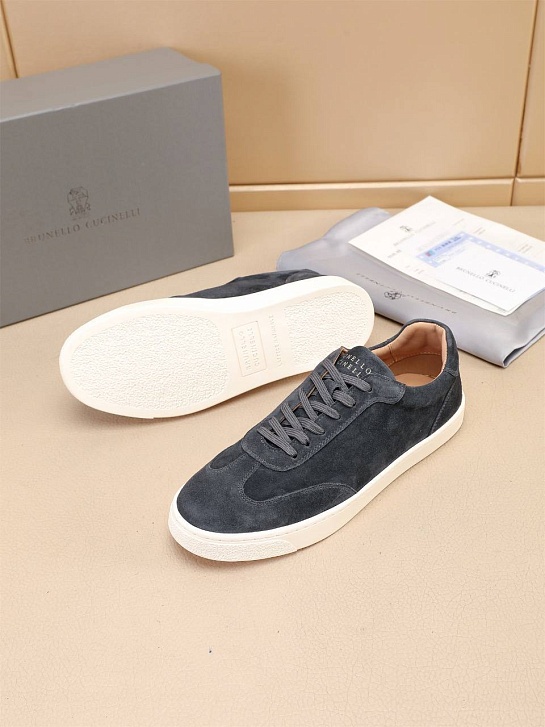 Замшевые кроссовки Brunello Cucinelli low-top - Grey