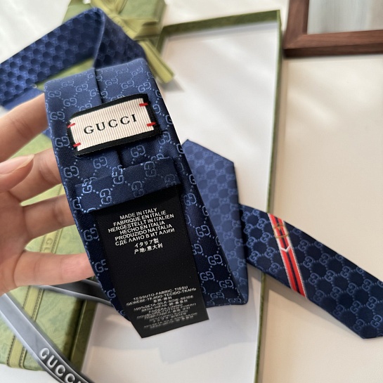 Галстук Gucci GG Monogram premium 146x7 см - Navy