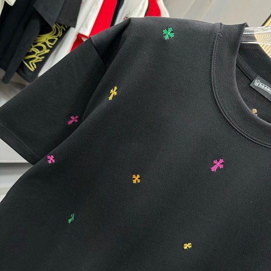 Чёрная оверсайз футболка Chrome Hearts Premium