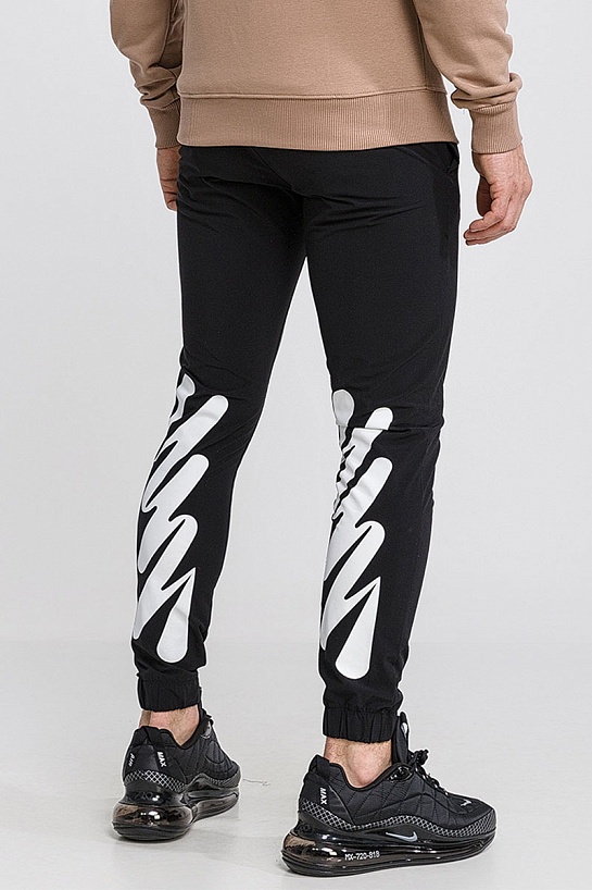 Мужские чёрные джоггеры Off-White logo-print