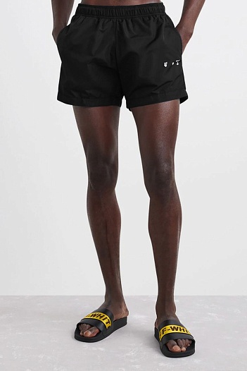 Шорты чёрного цвета Off-White Diagonals   