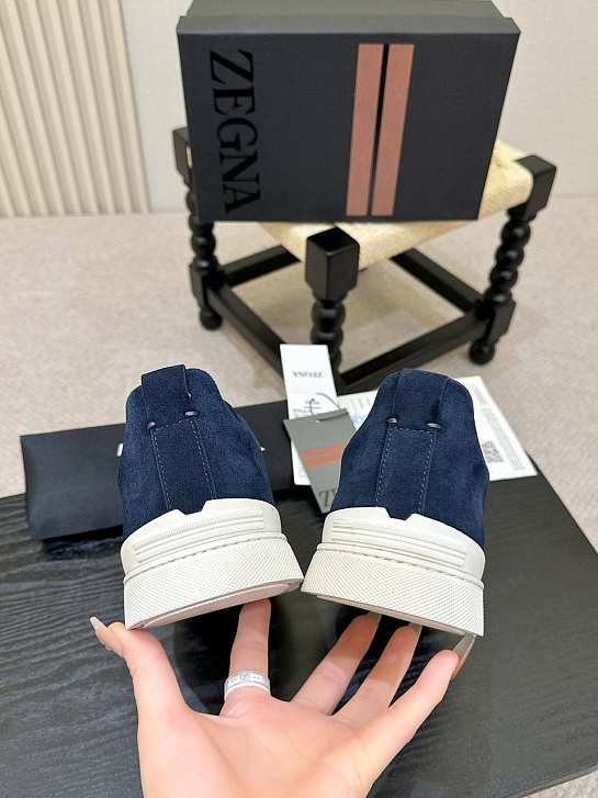 Мужские кроссовки Ermenegildo Zegna Triple Stitch - Navy